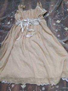 Vintage-Inspired Beige Dress