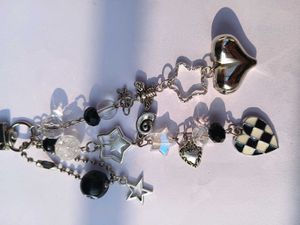 gothic heart bag charm