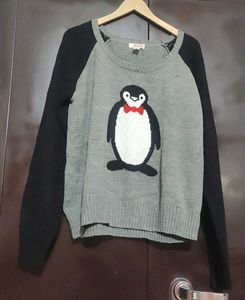 Black & Grey Winter Top For 40 Bust