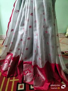 Partywear Grey Saree