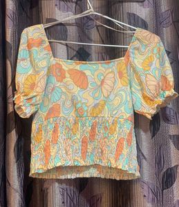Floral Print Crop Top