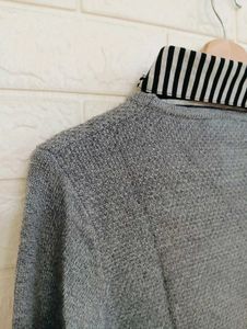 Gray Layered Look Sweater