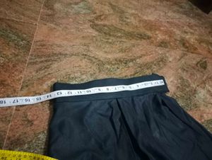 Black Shiny Nylon Skirt