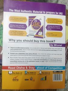 23 Years CSAT General Studies IAS Prelims Topic-wise Solved Papers (1995-2017) - Disha nurturing Ambitions