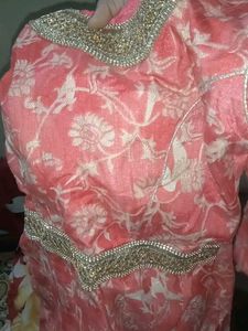 Elegant Pink Floral Anarkali
