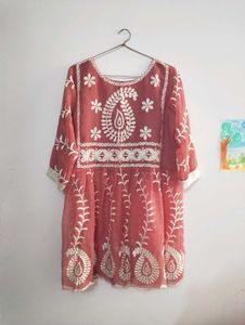 Floral Embroidered Kurti