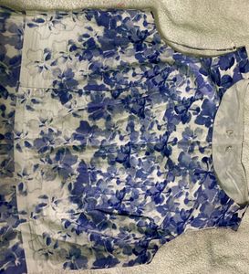 Blue Printed Frok For Women