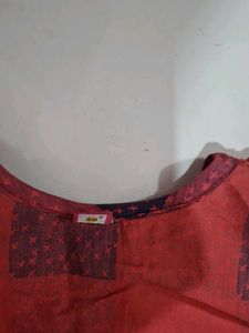 Red &amp; Black Kurta