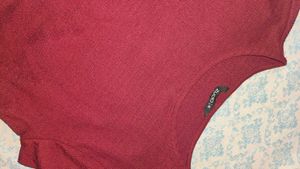 Burgundy Crop Top