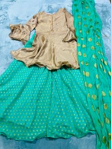 Frock With Plazo And Dupatta