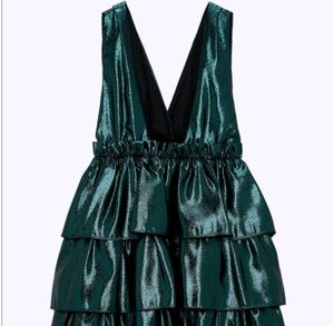 Zara Metallic Green Festive Dress