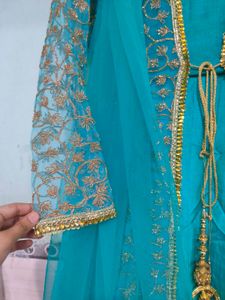 Teal Embroidered Kurta Set