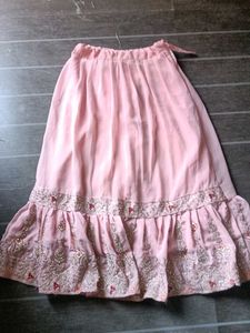 Pink Embroidered farshi garara hand Wark