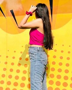 Hot Pink Halter Neck Top