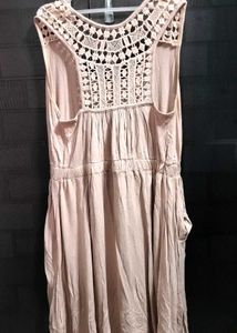 BEIGE COLOR DRESS
