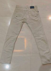 Beige Casual Pants