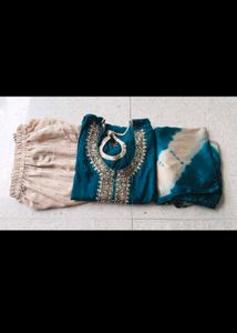 Embroided Kurta With Pant dupatta 💕