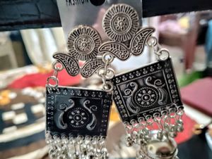 Black Silver Color Jhumki