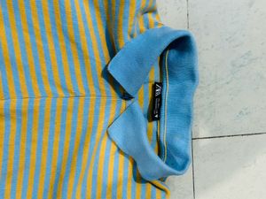 Heavily Ribbed Polo Neck Zipper