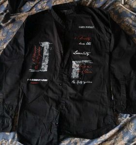 Black printed shirt