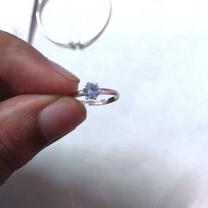 Silver Jewelry Set, Necklace,Bracelet,Ring, Earrin