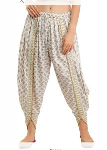 Arowaana White Printed Women Dhoti New Without Tag