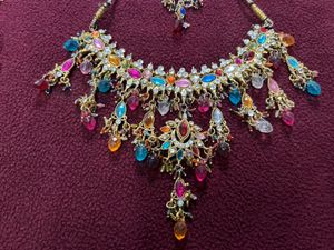 Heavy Kundan Multicolour Necklace Set