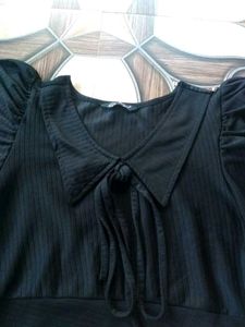 Chic Black Tie Top