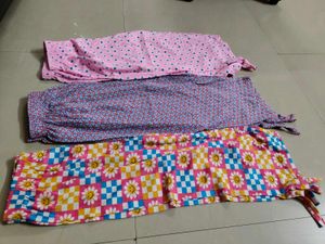 Combo Brand New 3/4com Cotton Capri Women Night W