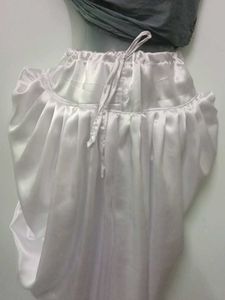 Satin White Dhoti Pant