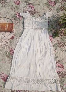 Trendy White Midi Dress (Pinterest Inspired)