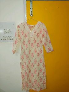 White Printed Kurti