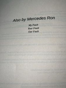 My Fault by Mercedes Ron