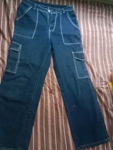 Denim Cargo Jeans For Women