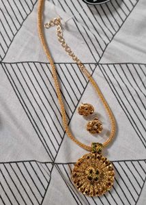 Gold Plated Necklace & Earring Set
