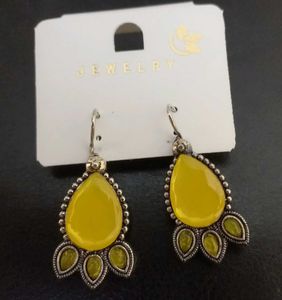 Yellow Teardrop Earrings