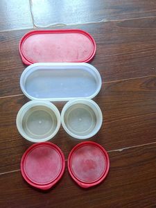 Plastic Tiffin Set Red Colour