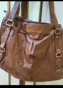 Brown Leather Shoulder Bag