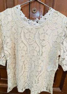 Lace Puff Sleeve Top