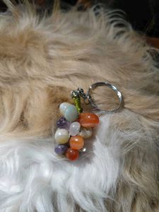 MULTI GEMSTONE GRAPE 🍇 KEYCHAIN FOR POSITIVITY