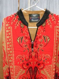 Red Patterned Kurti