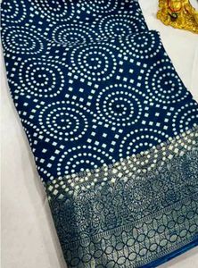 Blue Saree Formal Use