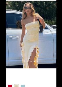 Chic Strapless Ruffle Mini Dress