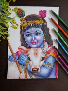 Lord Krishna Drawing