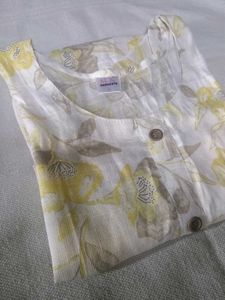 Floral Print Full Length Kurti