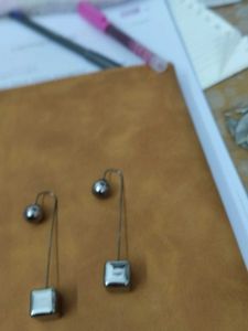 Silver Tone Drop Earrings