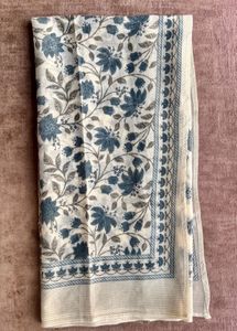 Floral Print Dress with Mulmul Dupatta