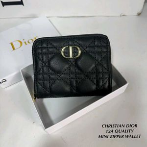 CHRISTIAN DIOR MINI ZIPPER WALLET WITH BOX