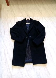 Unisex Long Coat/Over Coat Black For Winter