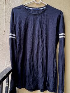 Black mens Striped T-Shirt